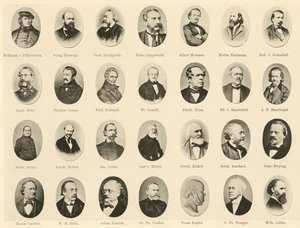 Portraits of famous Germans from Ritter vom Deutschen Geiste (litho) 作者 德国学校