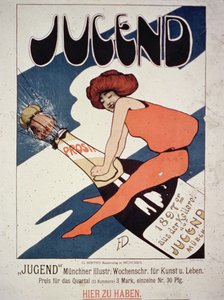 海报广告Jugend，1897年慕尼黑艺术与生活周刊杂志