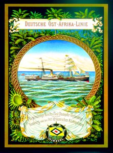 海报广告德国东非线，1890年