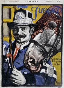 Postillon：车夫和他的马——在“”Jugend”” 作者 德国学校