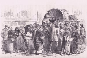 Poultry sellers in Paris, Cassells History of the War between France and Germany published by Cassell and Company Limited, c.1890 (litho) 作者 德国学校