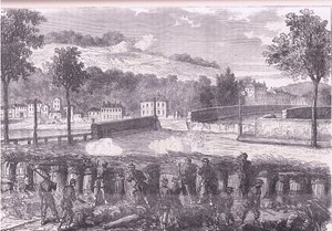 Prussian redoubt commanding the bridge of Sevres, Cassells History of the War between France and Germany published by Cassell and Company Limited, c.1890 (litho) 作者 德国学校