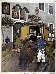 公共交通：公共汽车上的人 - 在“”Jugend”” 作者 德国学校
