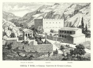 Road from Eleusis to Athens, Greece (litho) 作者 德国学校