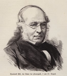 Rowland Hill, British reformer of the postal service and inventor of the postage stamp (engraving) 作者 德国学校