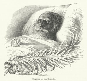 Russian author Ivan Turgenev on his deathbed 作者 德国学校