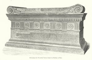 Sarcophagus of Roman soldier and consul Lucius Cornelius Scipio Barbatus in the Vatican, Rome (engraving) 作者 德国学校