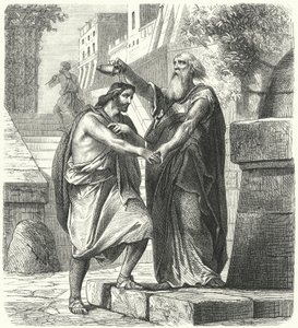 Saul anointed King of Israel by Samuel (engraving) 作者 德国学校