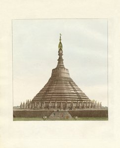 Schomadu 或 Pegu 的金庙（彩色雕刻） 作者 德国学校
