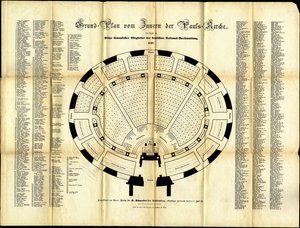 1848年圣保罗教堂国民议会的座位计划 作者 德国学校