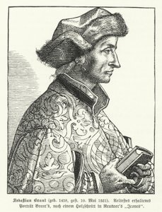Sebastian Brant, German Renaissance humanist and satirist (engraving) 作者 德国学校