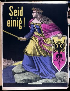 团结！，德国爱国海报，1870年
