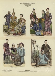 暹罗和缅甸服饰，1886年 作者 德国学校
