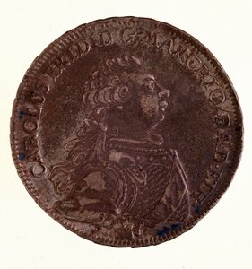 巴登大公查尔斯·腓特烈 (1728-1811) (Charles I of Baden) 1766 Diam 的银塔勒 (taler)。 3.9 厘米那不勒斯，考古博物馆 作者 德国学校