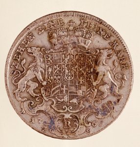 Frederick Christian 的银 thaler (taler)，勃兰登堡-拜罗伊特侯爵 (Frederic V Christian de Brandenburg-Bayreuth (Brandenburg Bayreuth) (1708-1769) 1766 直径 4 厘米那不勒斯，考古博物馆 作者 德国学校
