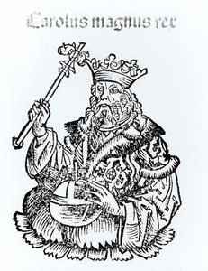 圣查尔斯（747-814）来自&39;Liber Chronicarum&39;作者：Hartmann Schedel（1440-1514）1493 作者 德国学校
