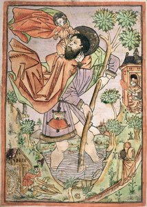 圣克里斯托弗：德语，约1470年 作者 德国学校