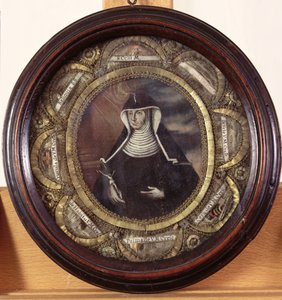 St. Maria Crescentia Hoess（1682-1744）被圣人的遗物包围 作者 德国学校