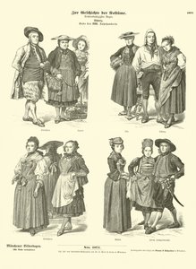 瑞士服饰，18 世纪后期（雕刻） 作者 德国学校