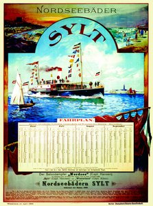 Sylt，宣传Sylt轮船公司的海报，1899年