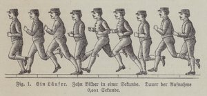 Ten pictures of a running man taken in one second (engraving) 作者 德国学校