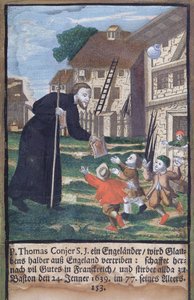 父亲耶稣会士托马斯·康纳（Thomas Conjer）传福音，来自1688年的耶稣会士殉道学 作者 德国学校