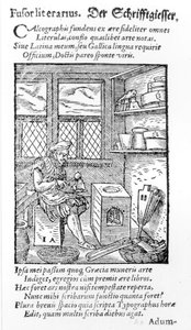 The Letter Plate Maker，由Hartman Schopper出版（木版画）（b照片）