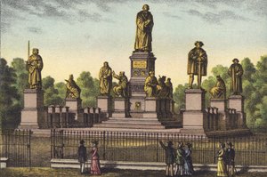 The Luther monument in Worms (chromolitho) 作者 德国学校