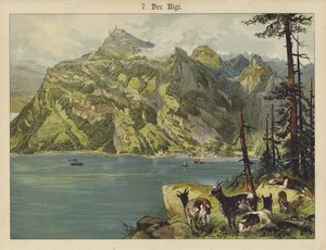 The Rigi (colour litho) 作者 德国学校