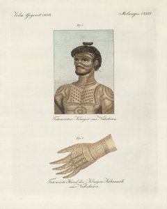 Nukahiwa岛上的纹身艺术（彩色雕刻） 作者 德国学校