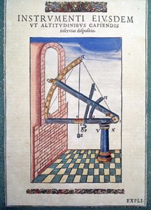 第谷（Tycho Brahe）（1546-1601）的 "Astronomiae instituatae machanicia "中的天文六分仪，Wandsbeck 作者 德国学校