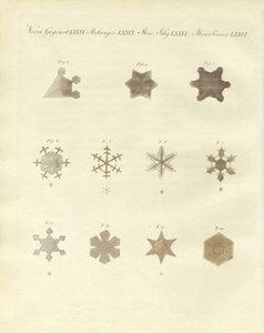 雪及其结晶（彩色雕刻） 作者 德国学校