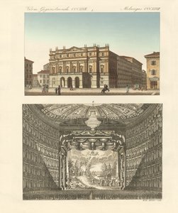 米兰德拉斯卡拉剧院（彩色雕刻） 作者 德国学校