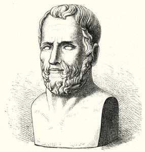 Theophrastus, 古希腊哲学家 (雕刻) 作者 德国学校
