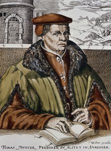 Thomas Muntzer，c.1600（手工彩色木刻） 作者 德国学校