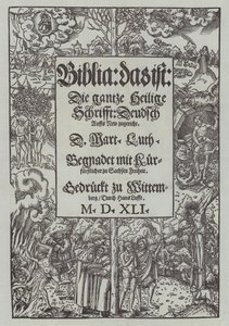 1541年版Martin Luthers Bible的标题页 作者 德国学校