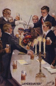 为祖国干杯（彩色石版印刷） 作者 德国学校