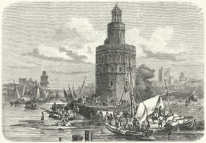 Torre del Oro，塞维利亚，西班牙（雕刻） 作者 德国学校