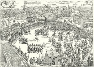 1573年8月在茨维考举行的比赛 作者 德国学校