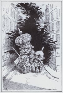 德国皇帝凯旋进入巴黎（石版画） 作者 德国学校