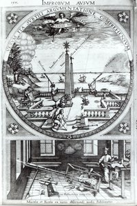 观察太阳黑子的各种方法，来自Rosa Orsina的插图，作者Christoph Scheiner，1630年出版（详见294058） 作者 德国学校