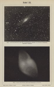 仙女座星云和哑铃星云的景色（雕刻） 作者 德国学校