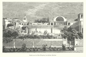 Villa of the Roman Emperor Hadrian at Tivoli, Italy (engraving) 作者 德国学校