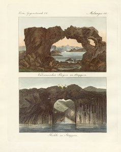 火山弧和洞穴（彩色雕刻） 作者 德国学校