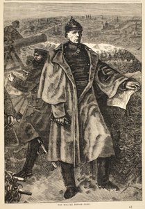 Von Moltke在1870年11月巴黎之前，插图来自Cassells法国与德国之间的战争历史，1870-1871 作者 德国学校