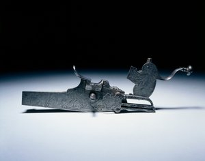狩猎步枪的滚锁，c.1720-40（钢） 作者 德国学校