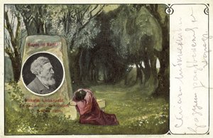 Wilhelm Liebknecht，德国社会民主党政治家（彩色印刷）。 作者 德国学校