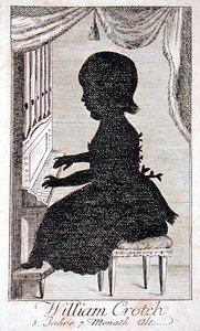 威廉-克罗奇（1775-1847）演奏风琴（雕刻）。 作者 德国学校