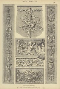 十八世纪，塑料和彩绘装饰品（彩色石版画） 作者 德国学校