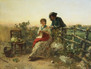 和平时期》，杰罗拉莫-因杜诺创作，约 1880 年，木板油画 作者 Gerolamo Induno